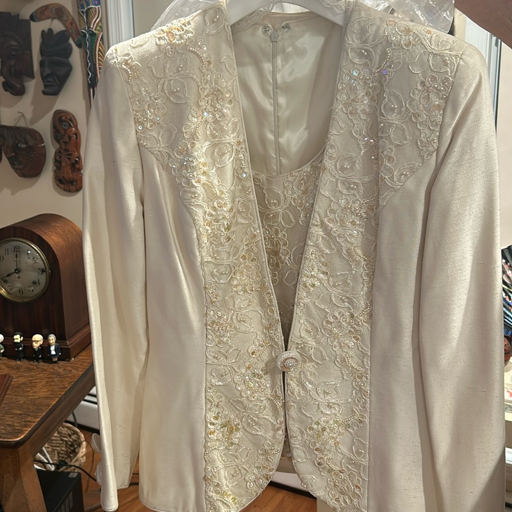 Cream blazer and camisole